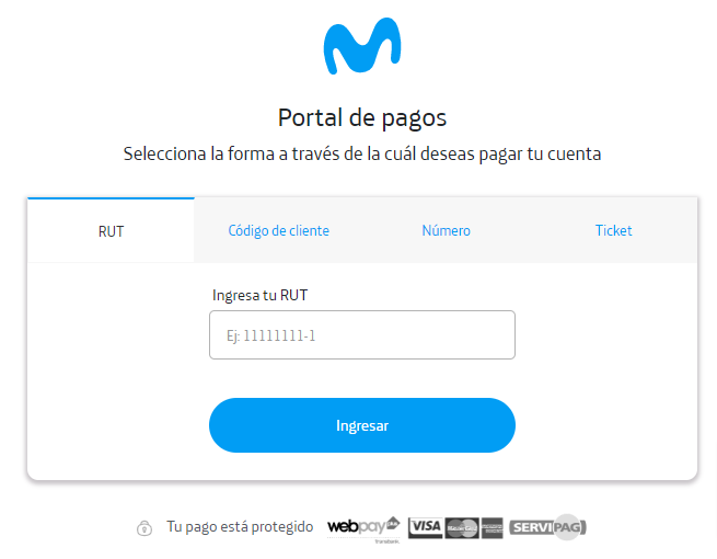 Portal de pagos Movistar