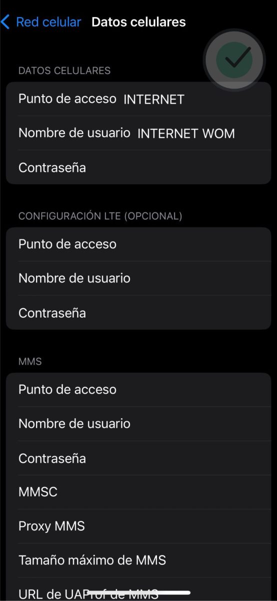 apn wom para iphone