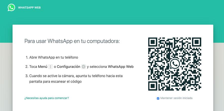 Iniciar sesión en WhatsApp Web