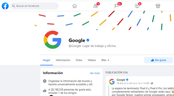 redes sociales google