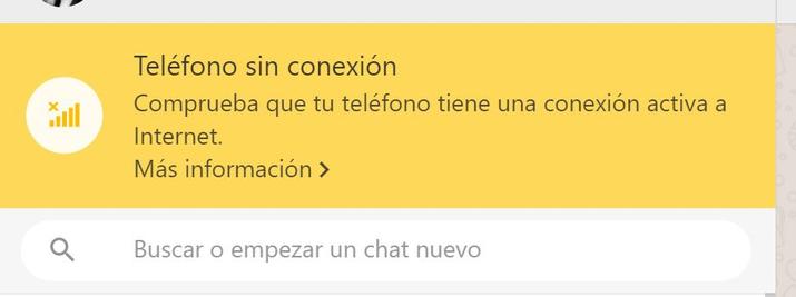 Telefono sin conexion