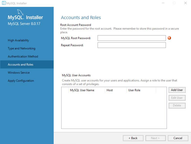 Configurar acceso root y usuarios