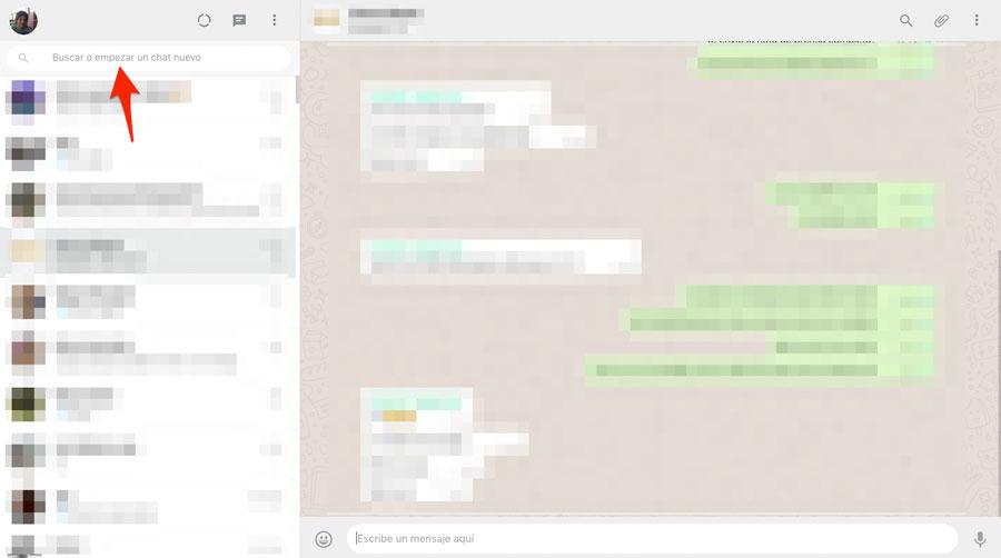 Buscar en WhatsApp Web