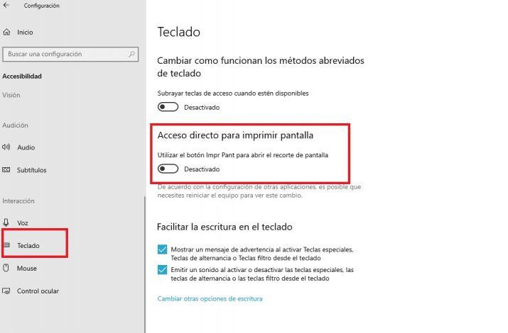 acceso directo imprimir pantalla windows